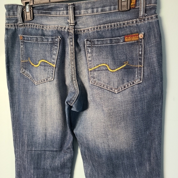 7 For All Mankind Women's Blue Denim Jeans - Size 34 (18) - Picture 4 of 7